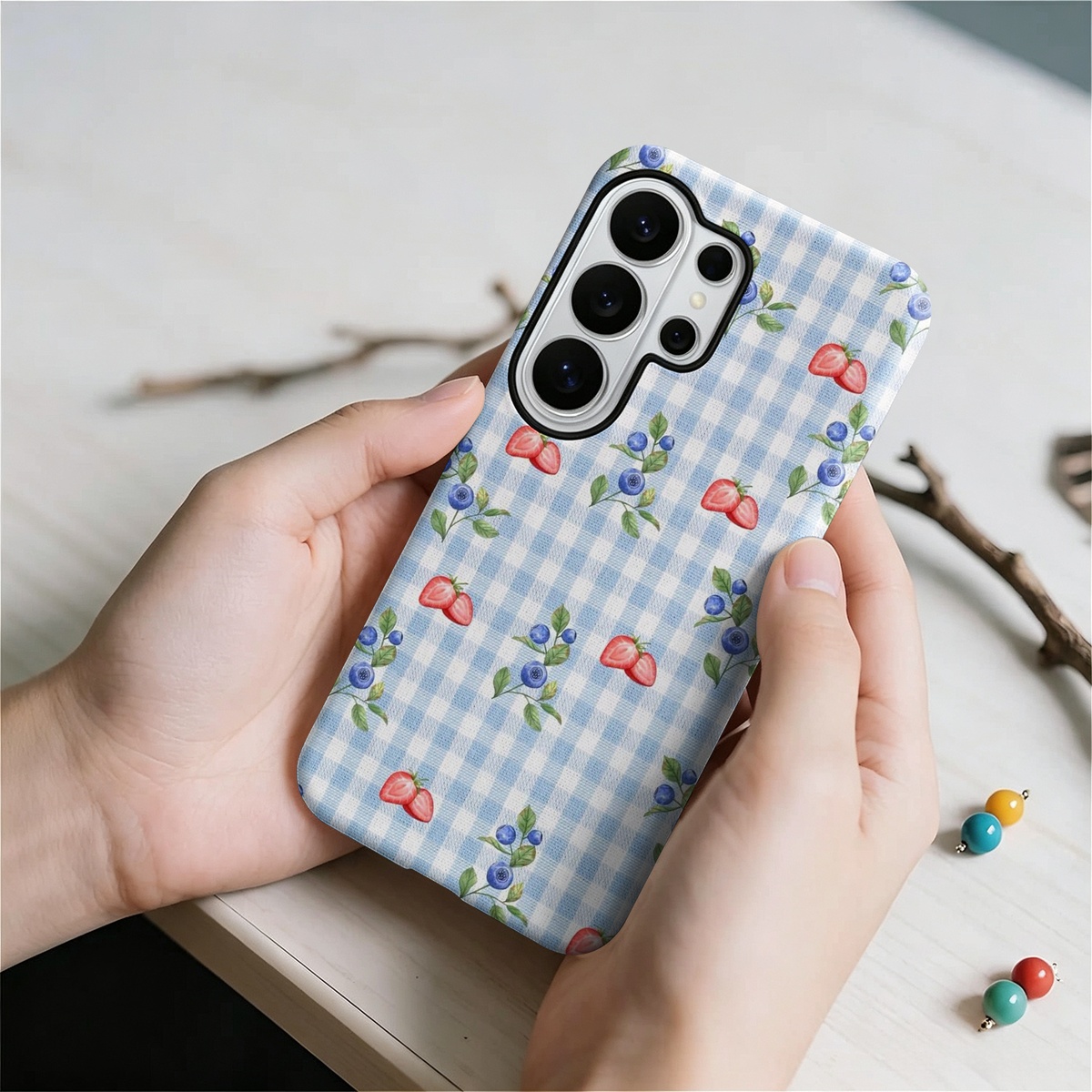Blueberry Strawberry Gingham 2 - Samsung Galaxy S24 review and price