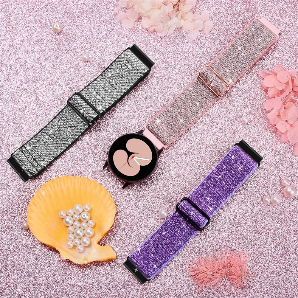 Elastic Shiny strap For Samsun - Titan Smartwatch Accessories review and price