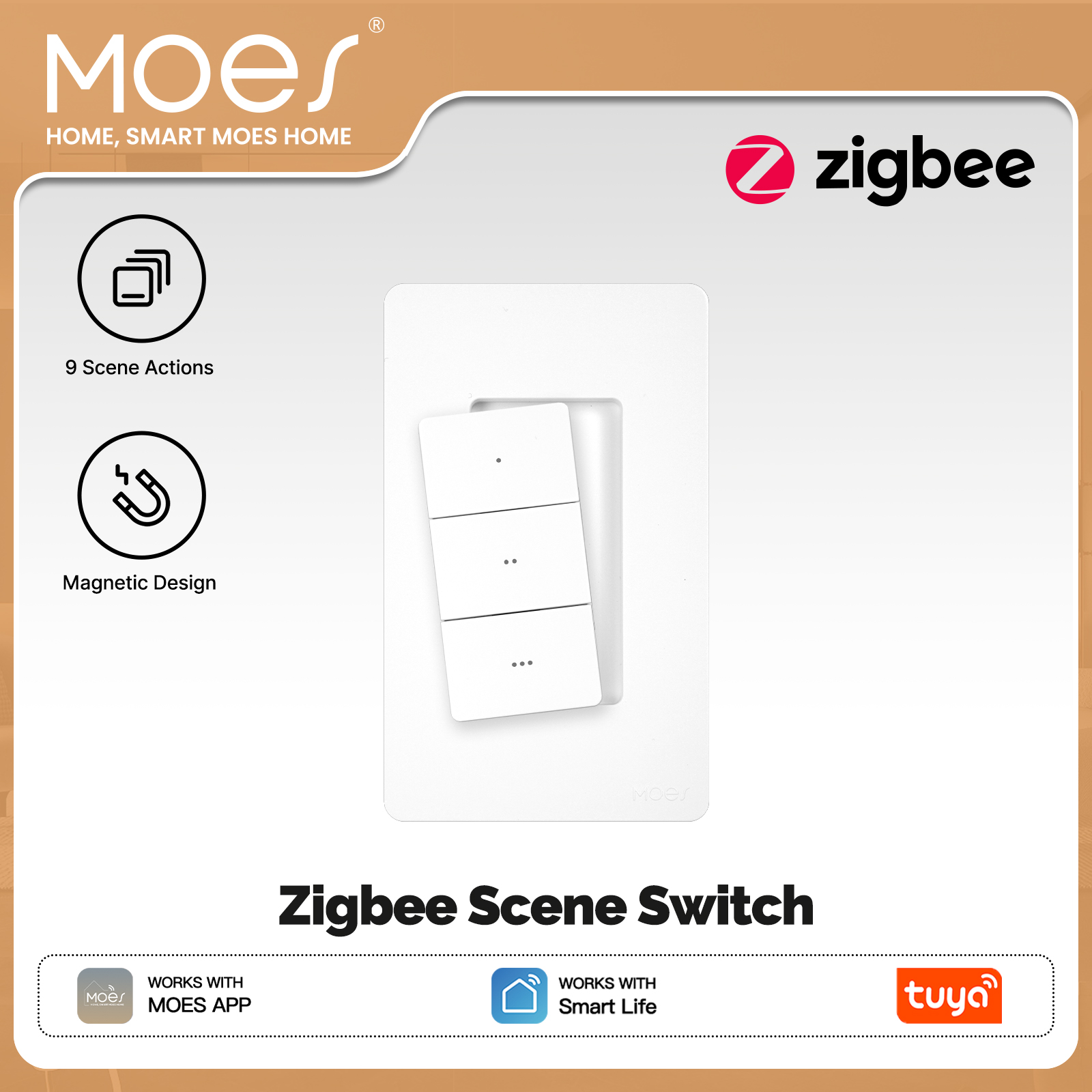 MOES Tuya Zigbee Smart Wireles - Smart Accessories review and price