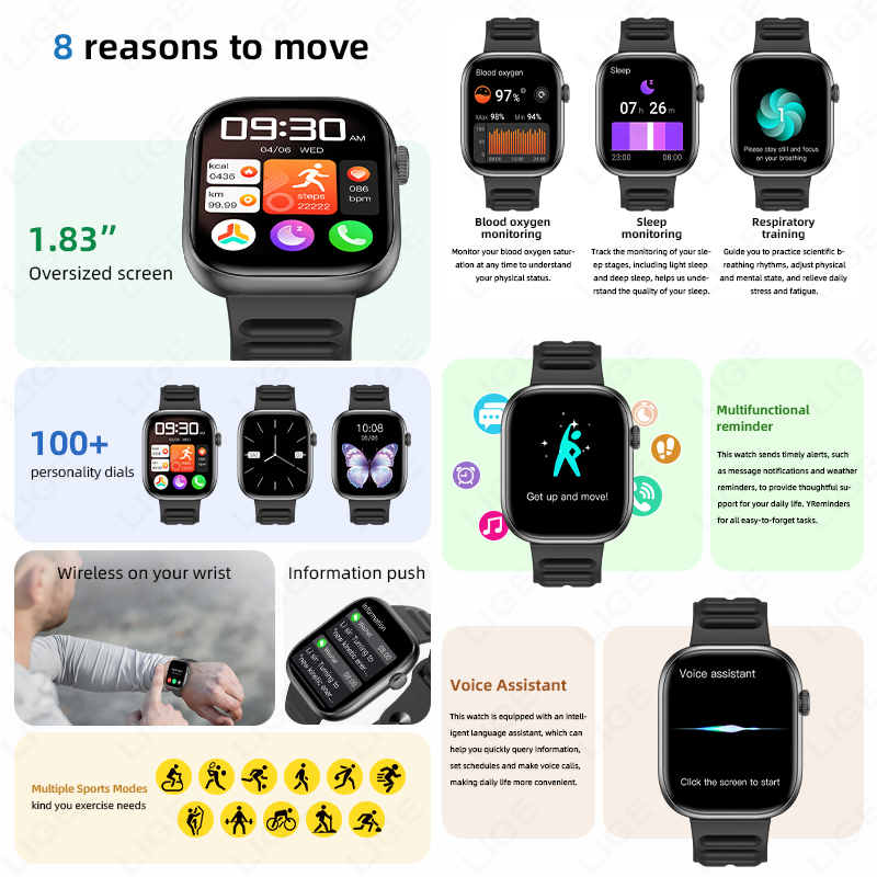 LIGE Smart Watch Man 1.83” HD  - Smartwatch Custom review and price